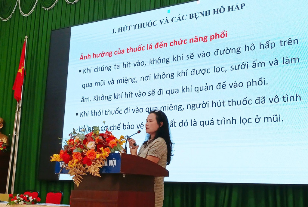 Trưởng phòng nghiệp vụ, Quỹ phòng chống tác hại của thuốc lá Bộ Y Tế, thạc sĩ Nguyễn Thị Thu Hương