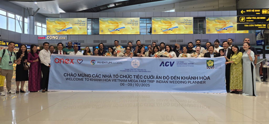 Các nhà tổ chức tiệc cưới hàng đầu Ấn Độ đến Khánh Hòa khảo sát (Ảnh: PV)