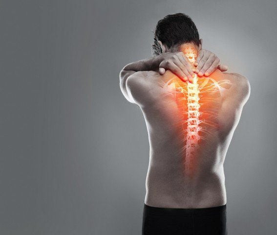 Đau lưng, đau cổ vai gáy là những triệu chứng sớm cảnh báo tổn thương cột sống ở người trẻ (Ảnh minh họa)