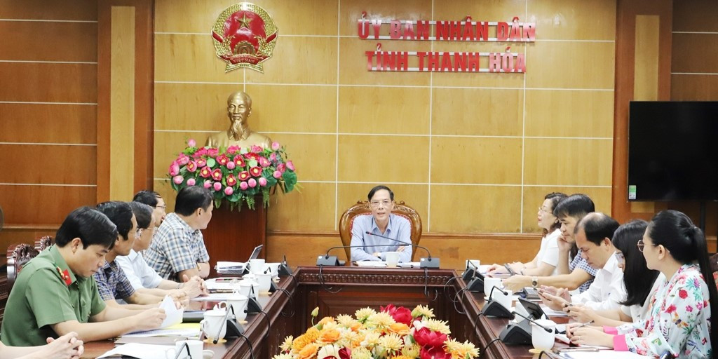 Phó Chủ tịch UBND tỉnh Thanh Hóa Đầu Thanh Tùng chủ trì hội nghị nghe báo cáo đề xuất đăng cai Năm Du lịch quốc gia 2027