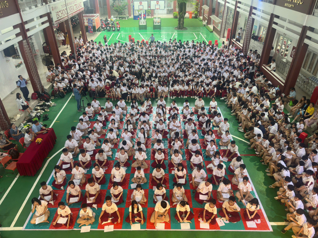 Toàn cảnh chương trình ngoại khoá tại Trường Ischool Nha Trang (Ảnh: Thanh Huy)