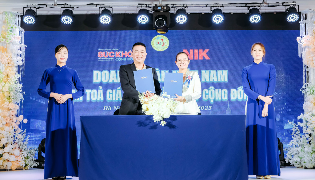 Lễ ký kết hợp tác chiến lược toàn diện giữa Tạp chí Sức Khỏe Cộng đồng, Cộng đồng NIK, Ban Chuyên môn trực thuộc Hội và CLB Doanh nhân trực thuộc Hội– dưới sự chứng kiến của Lãnh đạo Hội VACHE