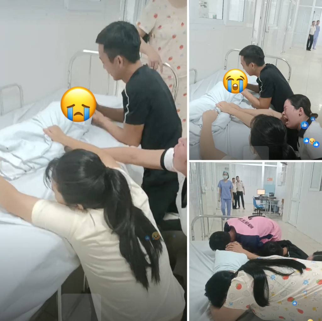 Trên mạng xã hội lan truyền đoạn clip ghi lại hình ảnh người nhà đau xót bên thi thể bé
