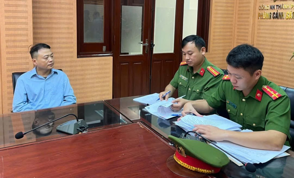 Bị can Nguyễn Hoà Bình tại cơ quan điều tra