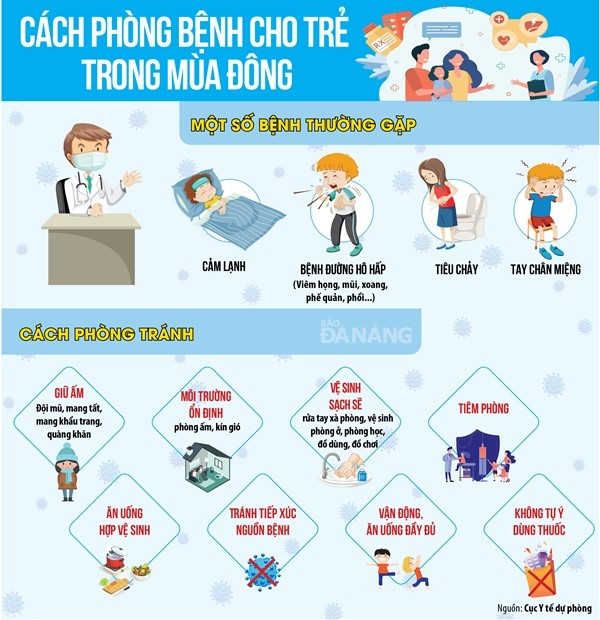 Cách phòng bệnh cho trẻ trong mùa đông