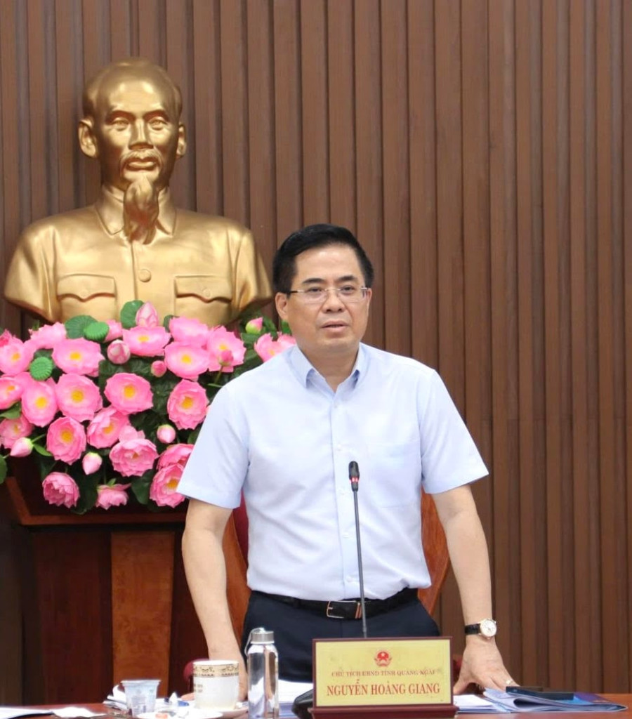 Chủ tịch UBND tỉnh Quảng Ngãi Nguyễn Hoàng Giang. Ảnh nguồn UBND tỉnh Quảng Ngãi.