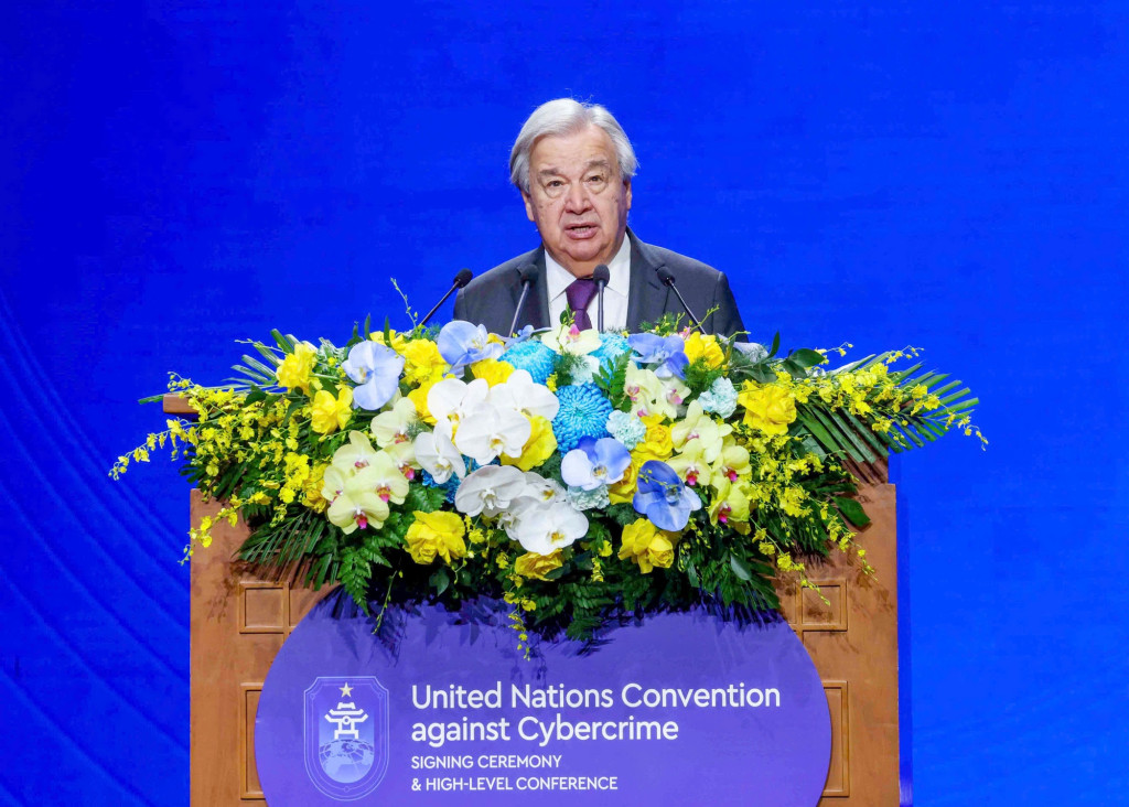 Tổng Thư ký Liên Hợp Quốc António Guterres phát biểu tại buổi lễ