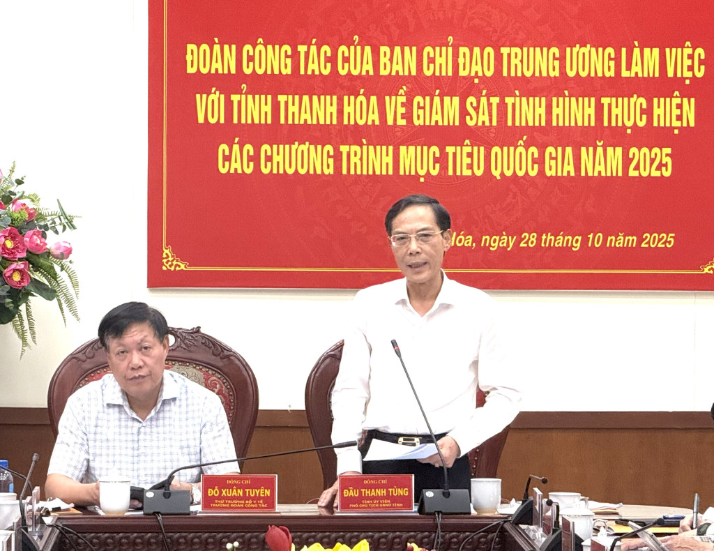 Ông Đầu Thanh Tùng, Phó Chủ tịch UBND tỉnh Thanh Hóa phát biểu