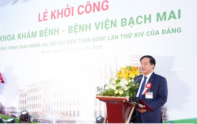 PGS.TS Đào Xuân Cơ, Giám đốc Bệnh viện Bạch Mai phát biểu