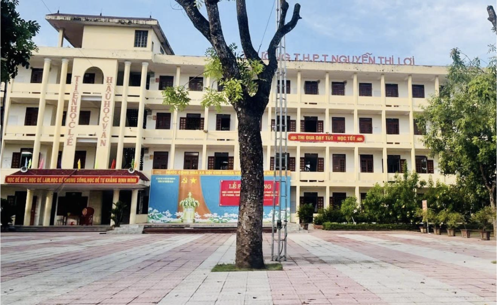 Trường THPT Nguyễn Thị Lợi, tại phường Sầm Sơn, tỉnh Thanh Hoá. Ảnh: Hương Trà