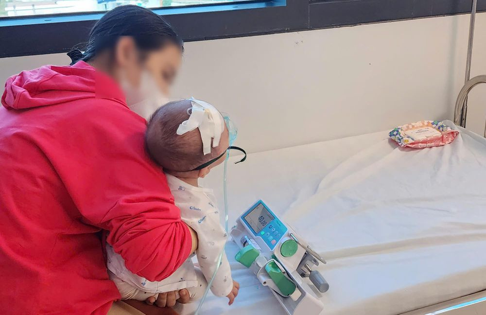 Một ca trẻ mắc cúm A với biến chứng viêm phổi (Ảnh: BVCC)