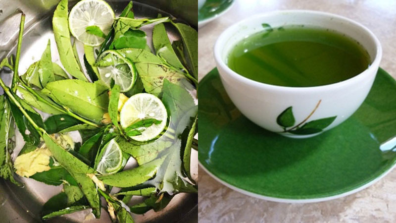 Lá chanh ngâm nước nóng mang lại nhiều công dụng hỗ trợ sức khỏe (Ảnh minh họa)