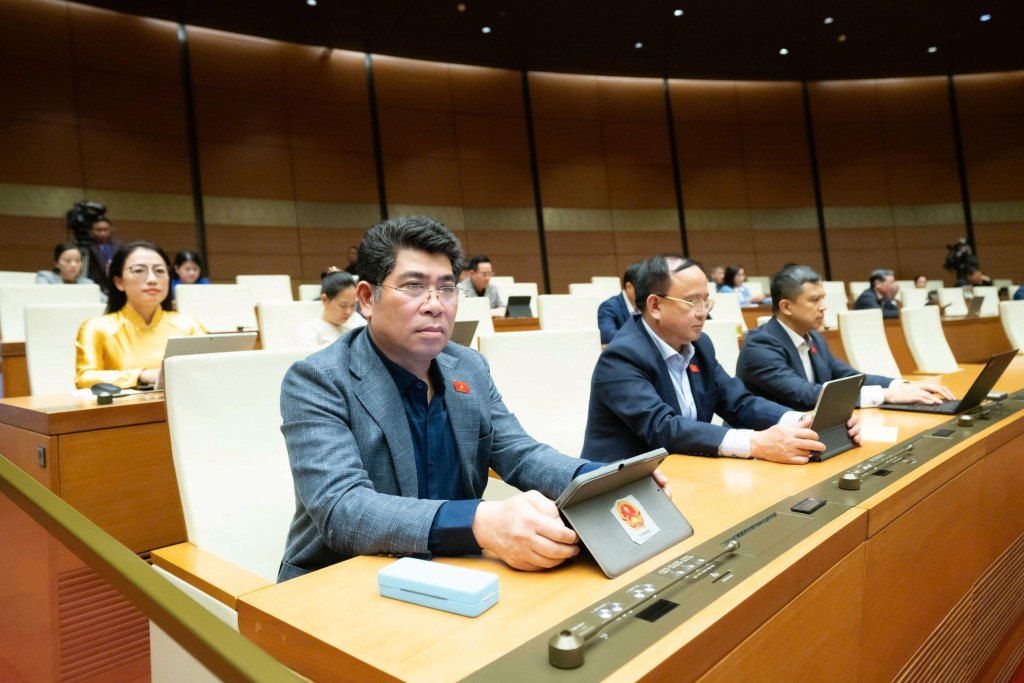 Các đại biểu Quốc hội tham dự Phiên thảo luận (Ảnh: Vũ Hiếu)