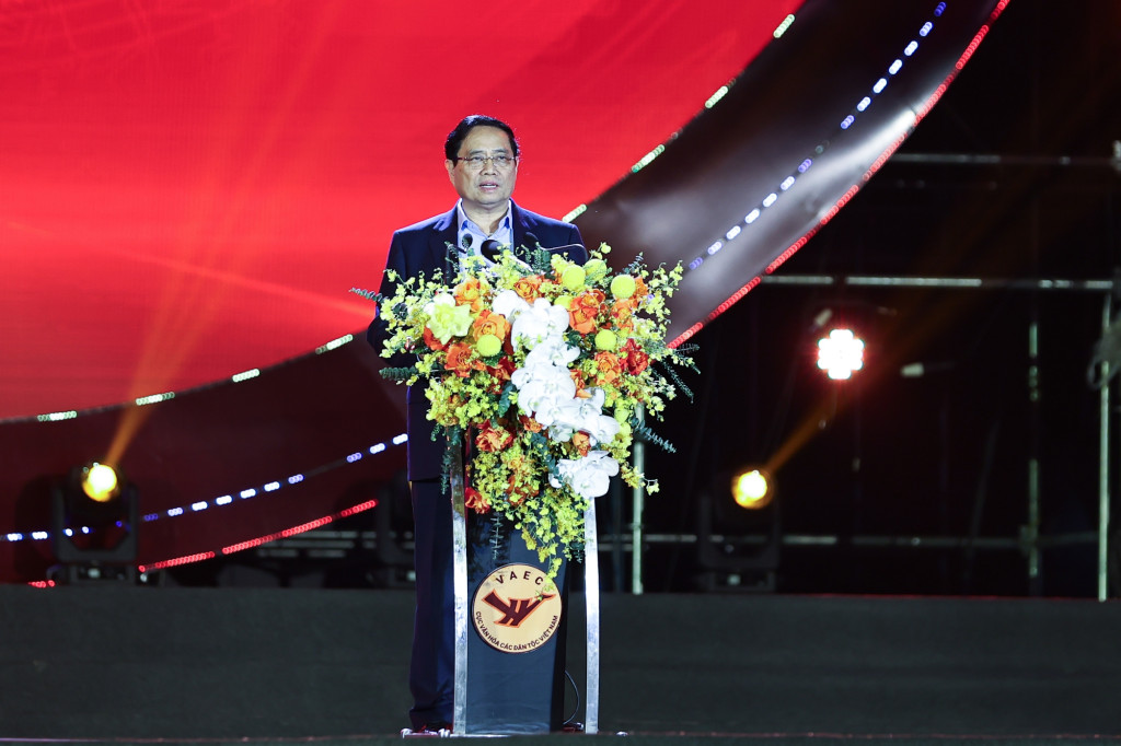 Thủ tướng Phạm Minh Chính phát biểu tại lễ khai mạc (Ảnh: VGP/Nhật Bắc)