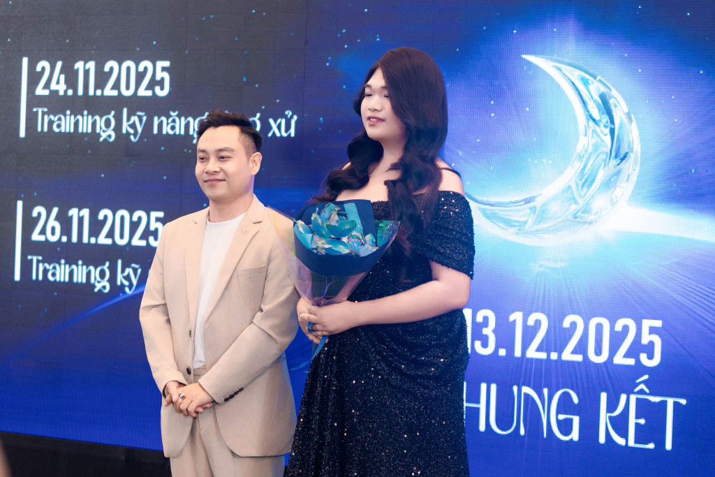 Jennie Nguyễn đảm nhiệm vai trò Giám đốc Điều hành, giữ vị trí chiến lược trong hành trình tái thiết Miss Crescent Moon Vietnam 2025. Ảnh Thọ Nguyễn
