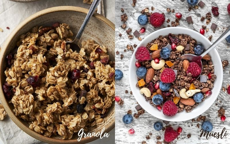 Phân biệt Granola với Muesli (Ảnh minh họa)