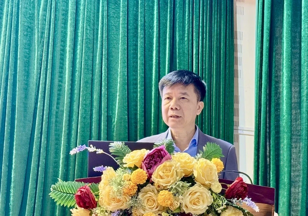 TS Đỗ Thái Hòa, Phó Giám đốc Sở Y tế phát biểu tại hội nghị (Ảnh Tô Hà)
