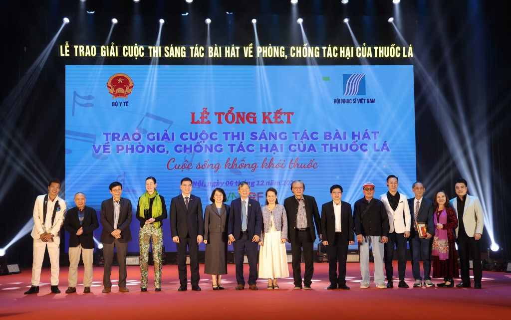 Lễ tổng kết và trao giải “Cuộc thi sáng tác bài hát về phòng, chống tác hại của thuốc lá”