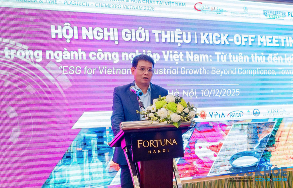 Ông Phùng Mạnh Ngọc - Cục trưởng Cục Hóa chất, Bộ Công Thương phát biểu tại hội nghị (Ảnh PV)