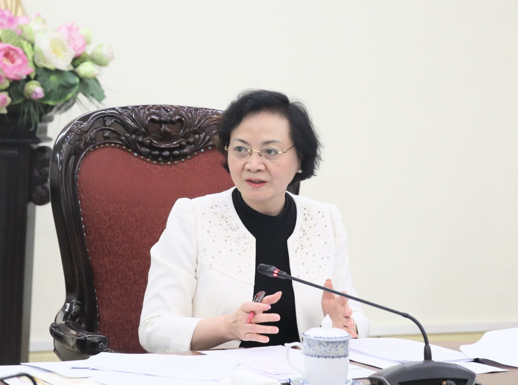 Phó Thủ tướng Phạm Thị Thanh Trà phát biểu tại buổi làm việc (Ảnh: VGP/Thu Giang)