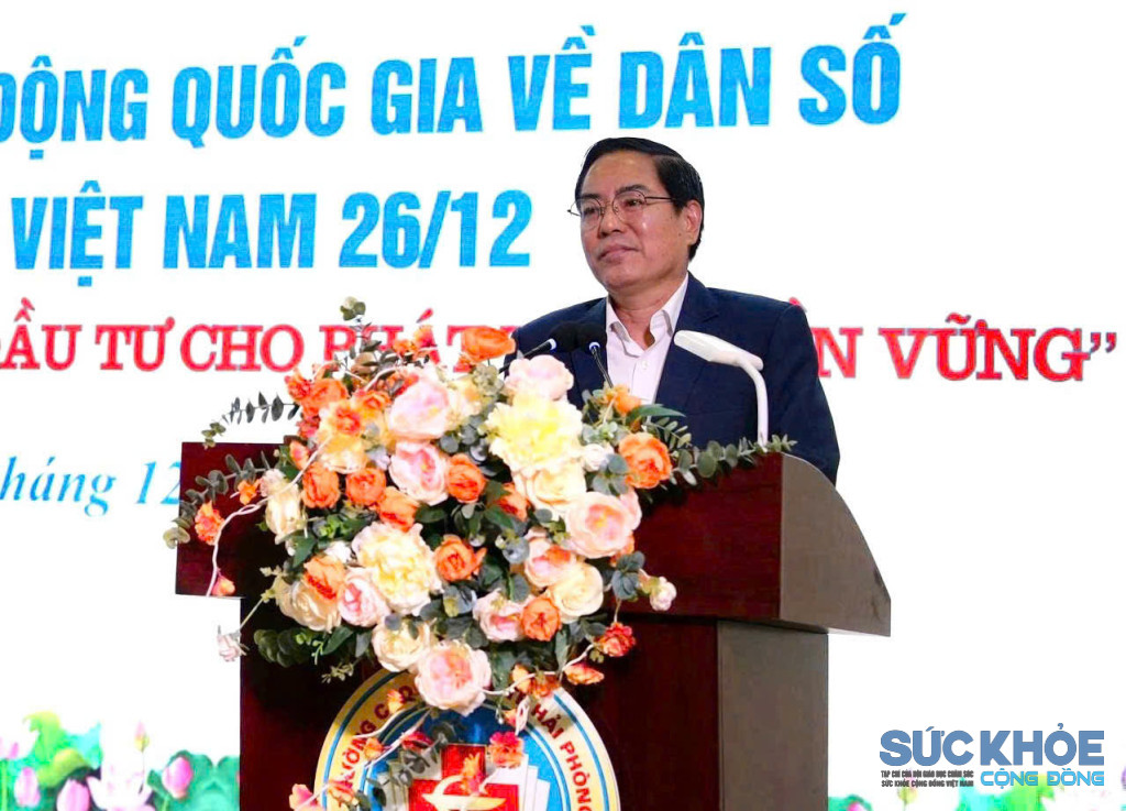 Tiến sỹ Phan Huy Thục, Phó Giám đốc Sở Y tế phát biểu tại buổi Lễ