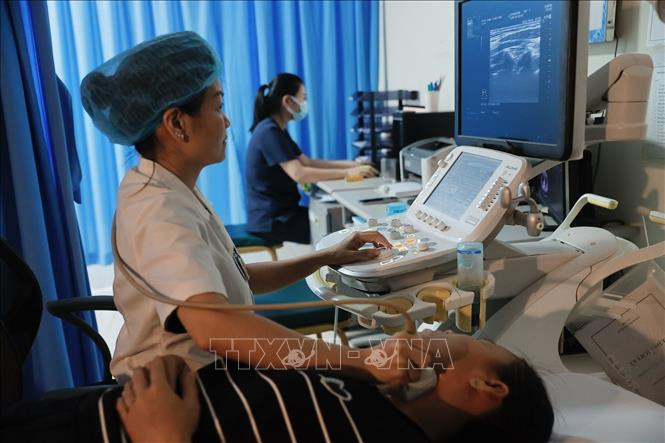 Phòng siêu âm tại Bệnh viện Bạch Mai (Ảnh minh họa: Minh Quyết/TTXVN)