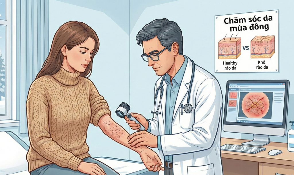 Nên gặp bác sĩ để được thăm khám và tư vấn nếu tình trạng da tổn thương kéo dài (Ảnh minh họa)