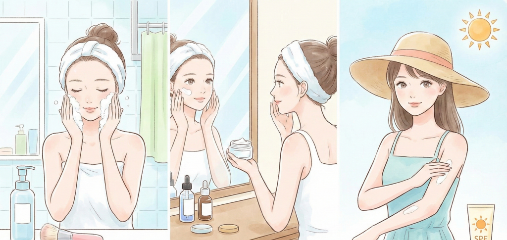 Chăm soc da đúng cách vào mùa đông giúp hàng rào da không bị bào mòn (Ảnh minh họa)
