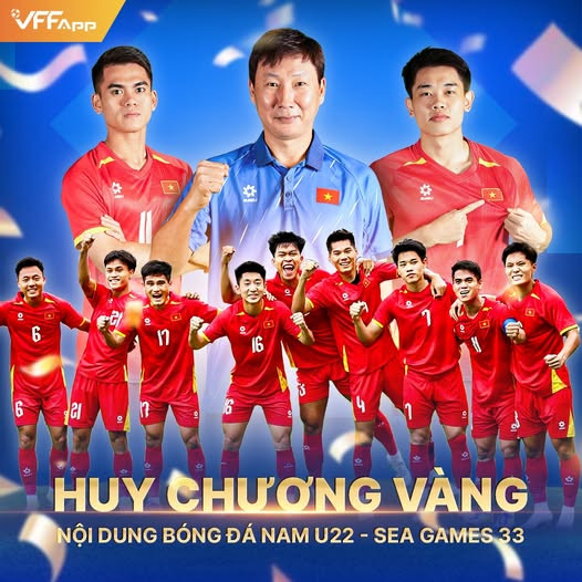 Đội tuyển bóng đá nam U22 của Việt Nam đã vinh quang mang về cho nước nhà huy chương vàng SEA Games 33 (Ảnh: VFF)