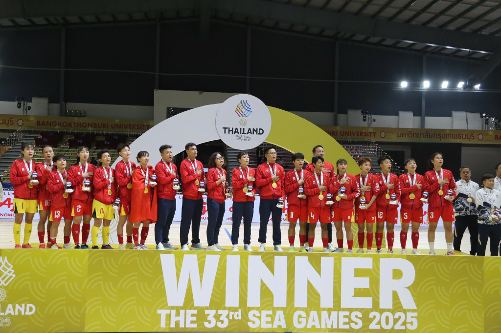 Những cô gái vàng của futsal Việt Nam! SEA Games gọi tên nhà Vô địch! (Ảnh: VFF)