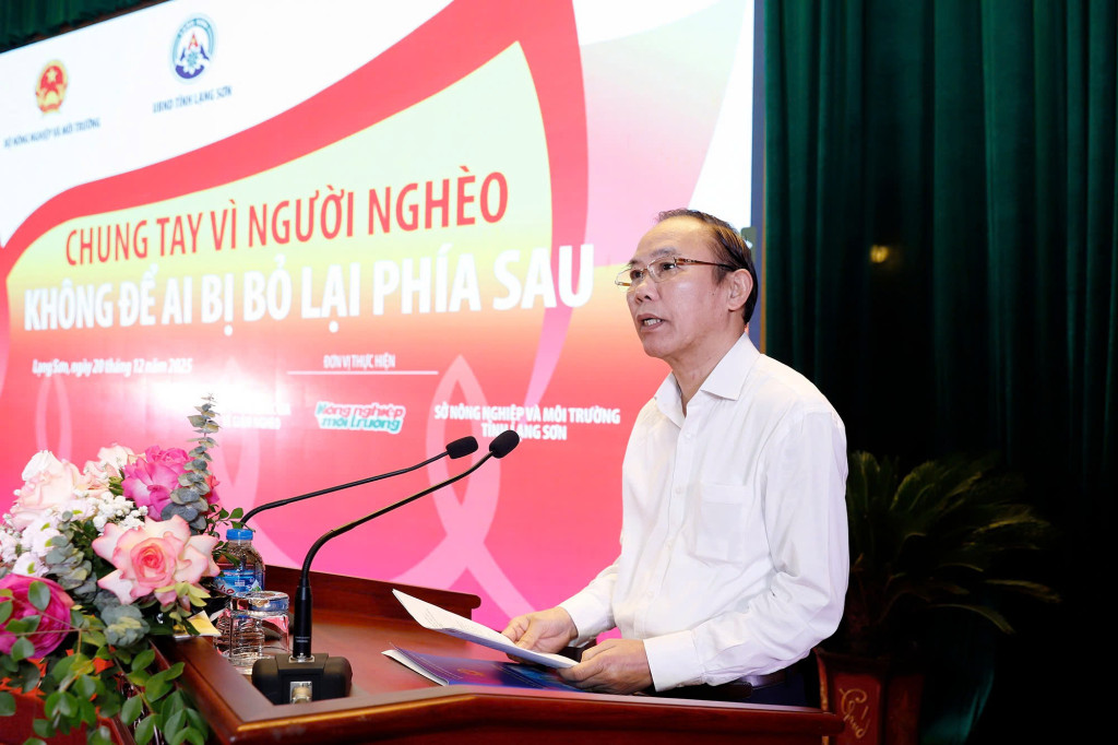 Thứ trưởng Bộ NN&MT Phùng Đức Tiến cho biết giảm nghèo bền vững phải được đặt trong tổng thể chiến lược phát triển nông nghiệp sinh thái (Ảnh: VGP/Đỗ Hương)