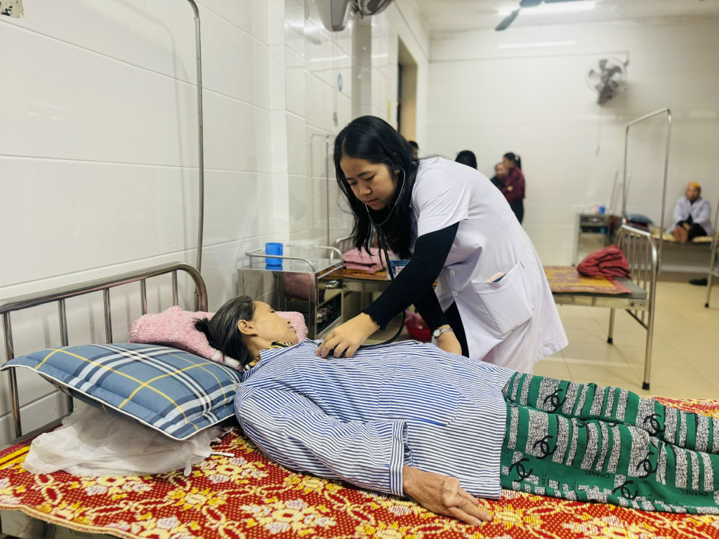 Bác sĩ Phan Thị Dung khám và điều trị cho bệnh nhân