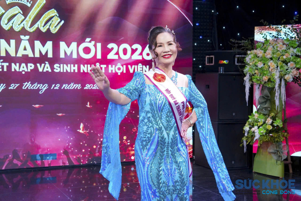 Bà Hoàng Thị Thu Lộc - Phó Ban Văn hoá -  Thể thao Du lịch Trung ương Hội GDCSSKCĐ Việt Nam - Phó Chủ tịch Hội Quý bà Việt Nam ASEAN Hà Đông (Ảnh: Thu Hà)