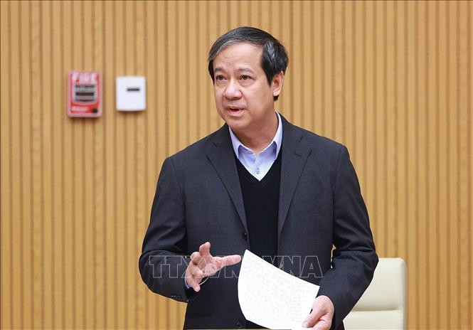Bộ trưởng Bộ Giáo dục và Đào tạo Nguyễn Kim Sơn (Ảnh: Dương Giang/TTXVN)
