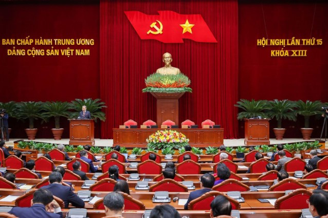 Đồng chí Tổng Bí thư Tô Lâm phát biểu bế mạc Hội nghị lần thứ 15 Ban Chấp hành Trung ương Đảng khoá XIII (Ảnh: TL)
