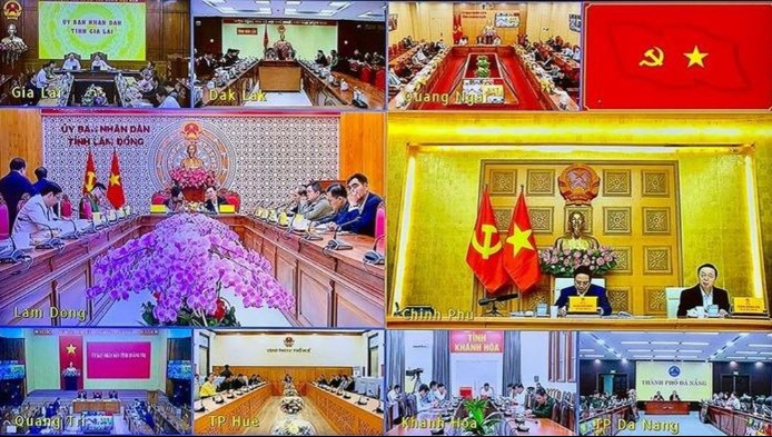 Các địa phương tham dự hội nghị trực tuyến (Ảnh: Nhật Bắc)