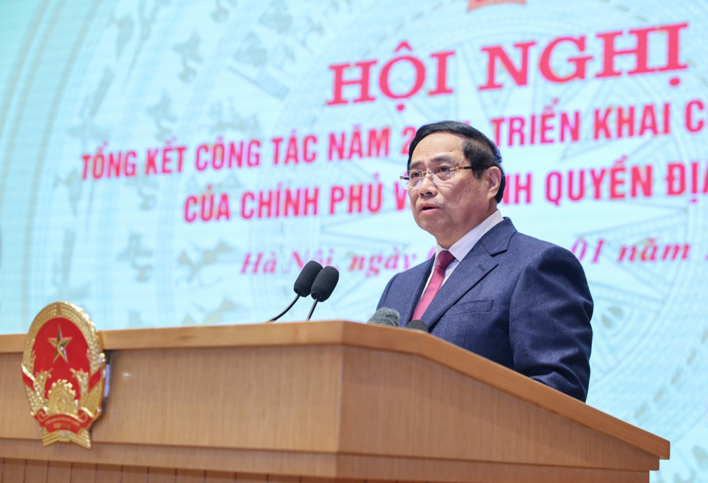 Thủ tướng Chính phủ Phạm Minh Chính phát biểu khai mạc Hội nghị (Ảnh: VGP/Nhật Bắc)