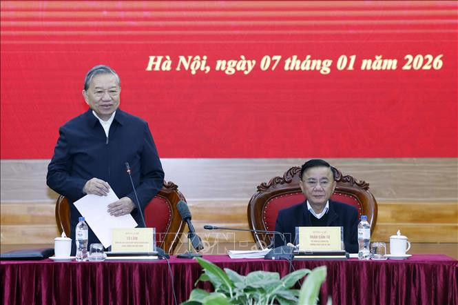 Tổng Bí thư Tô Lâm phát biểu chỉ đạo (Ảnh: TTXVN)