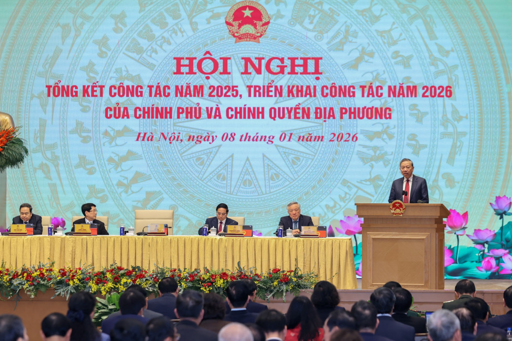 Tổng Bí thư Tô Lâm chỉ rõ 8 kết quả nổi bật trong thời gian qua (Ảnh VGP/Nhật Bắc)