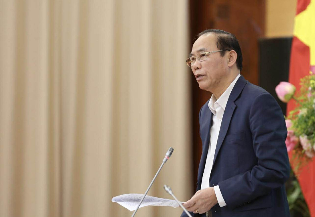 Thứ trưởng Bộ Nông nghiệp và Môi trường Phùng Đức Tiến cung cấp thông tin về tiến độ 