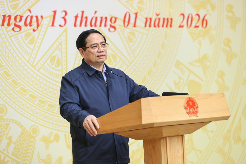 Thủ tướng kêu gọi các doanh nghiệp chủ động, tích cực tham gia xây dựng các dự án phát triển nhà ở xã hội, nhà ở cho thuê với giá phù hợp (Ảnh: VGP/Nhật Bắc)