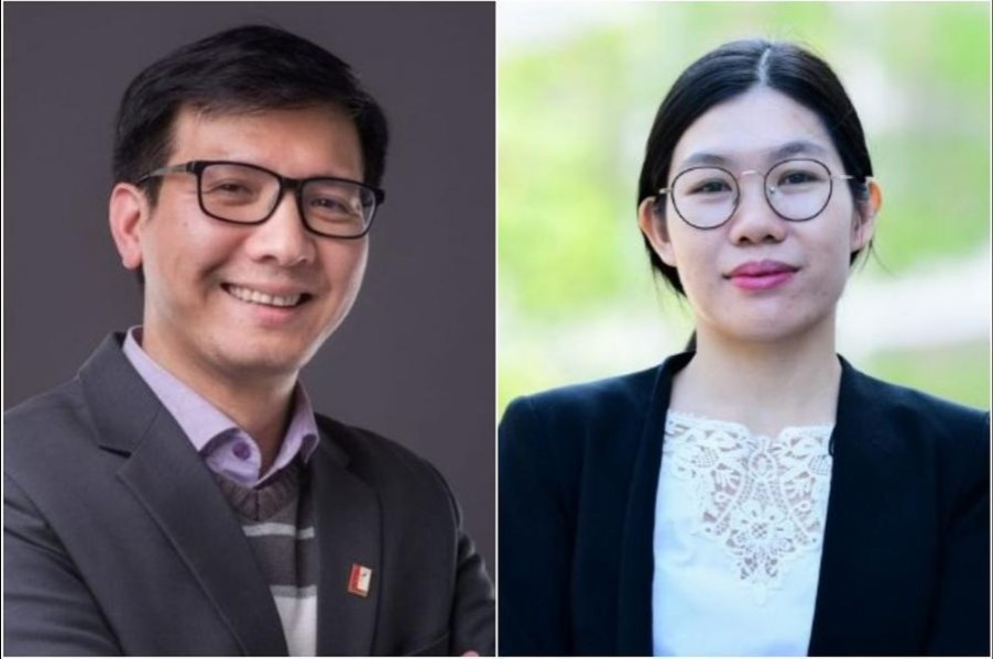 PGS.TS Chử Mạnh Hưng (trái) và TS. Vũ Thị Tần (phải) là hai nhà khoa học của Đại học Bách khoa Hà Nội vừa giành giải thưởng Sáng tạo châu Á năm 2025 (Ảnh: HUST)
