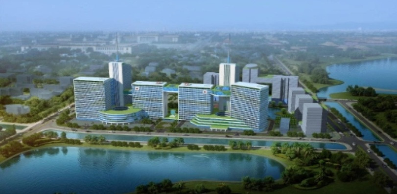 Phối cảnh Dự án Khu phức hợp Y tế - Chăm sóc sức khỏe người cao tuổi Đại học Y Hà Nội (Ảnh: Handico)