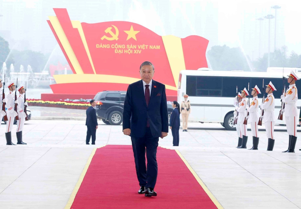 Tổng Bí thư Tô Lâm đến Trung tâm Hội nghị Quốc gia dự Phiên trù bị Đại hội XIV của Đảng