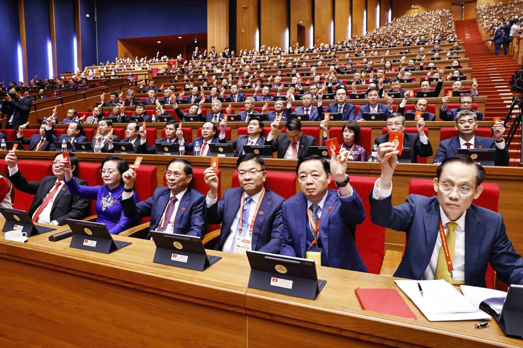 Đoàn đại biểu Đảng bộ Chính phủ biểu quyết thông qua Quy chế làm việc của Đại hội tại phiên trù bị