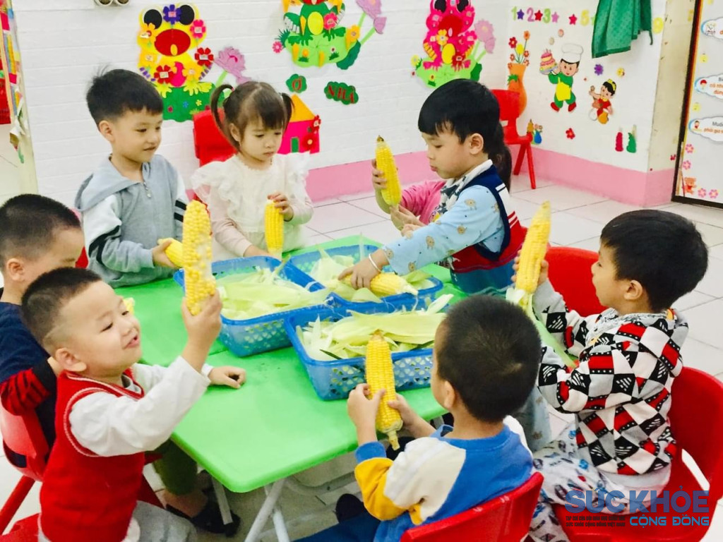 Hoạt động của các em trường mầm non Nông Trang ( ảnh: TL)