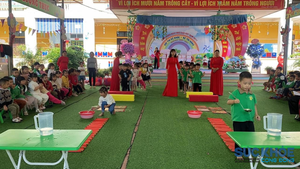 Học bằng chơi – chơi mà học trường mầm non Nông Trang (ảnh TL)