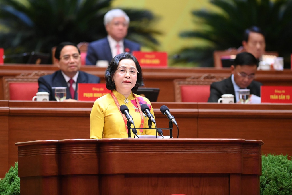 Ủy viên Trung ương Đảng, Ủy viên Ban Thường vụ Đảng ủy Quốc hội, Phó Chủ tịch Quốc hội Nguyễn Thị Thanh tham luận về chủ đề: 