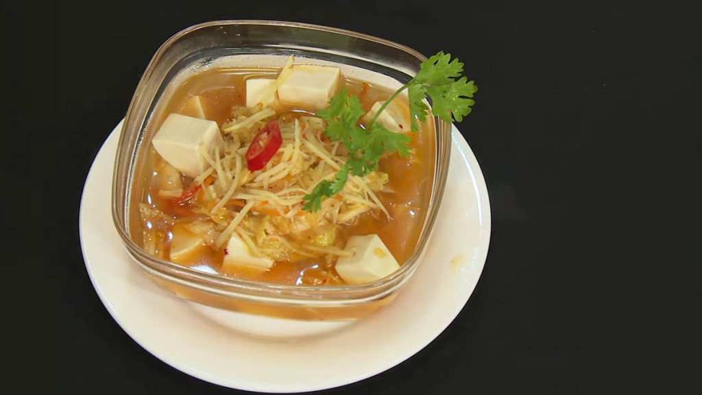 Canh nấm đậu phụ (Ảnh: Sưu tầm)
