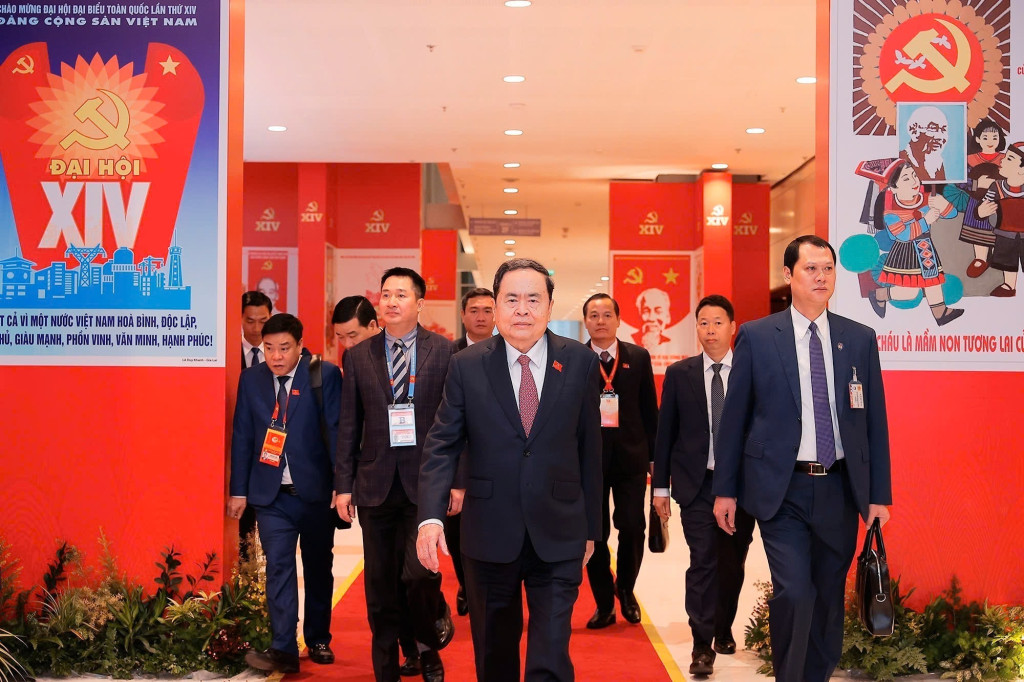 Chủ tịch Quốc hội Trần Thanh Mẫn tham dự Đại hội (Ảnh: TTXVN)